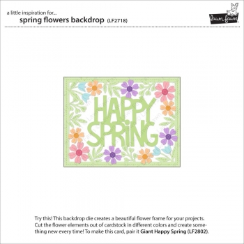 Lawn Fawn Die - Spring Flowers Backdrop