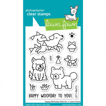 Lawn Fawn Clear Stamps - Yappy Birthday Add-On