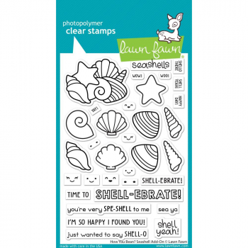 Lawn Fawn Clear Stamps - How You Bean? Seashell Add-On