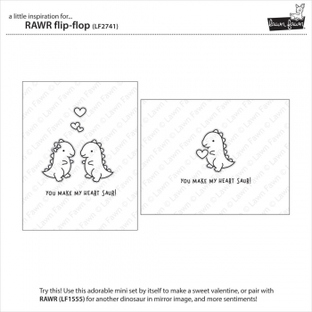 Lawn Fawn Clear Stamps - RAWR -Flop