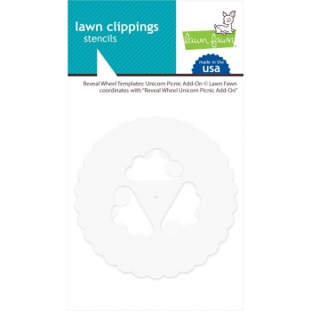 Lawn Fawn Lawn Clipping Stencil - Reveal Wheel Templates: Unicorn Picnic