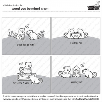 Lawn Fawn Clear Stamps - Wood you be mine?