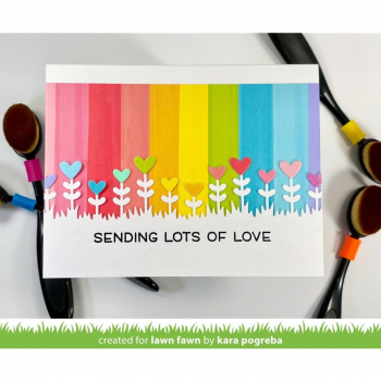 Lawn Fawn Die - Heart Garden Border