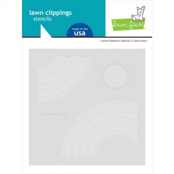 Lawn Fawn - 6" x 6" Schablone - Corner Rainbow Stencils