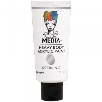 Dina Wakley Heavy Body Acrylic Paint - Sterling / Silber 