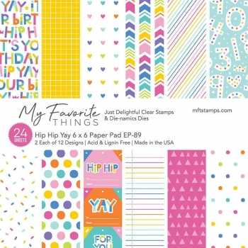 MFT Design Papier 6" x 6" - Hip Hip Yay *Limitiert*