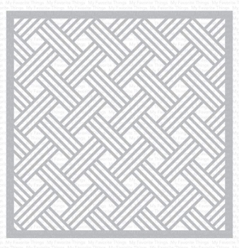 MFT - 6" x 6" Schablone - Stencil Basket Weave