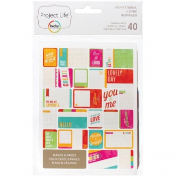 Projekt Life -Themed Cards - Inspirational 40 Stck.