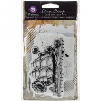 !Prima Cling Stamp - Finnabair - Nautical (Schiff mit Blumen)!