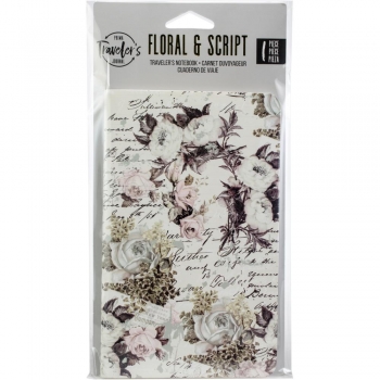 Prima Travelers Journal Notebook - Floral & Script