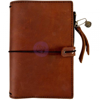 Prima Traveler's Journal Leather Essential - Personal - Rust Brown