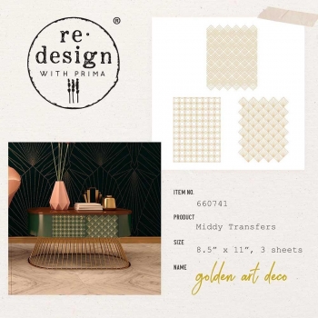 Prima Decor Transfers - Golden Art Deco