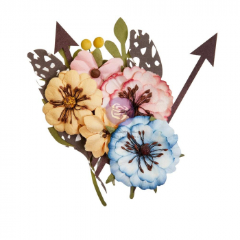 Prima Marketing Mulberry Paper Flowers - Floral Bliss/ Spring Abstract 12 Stk.