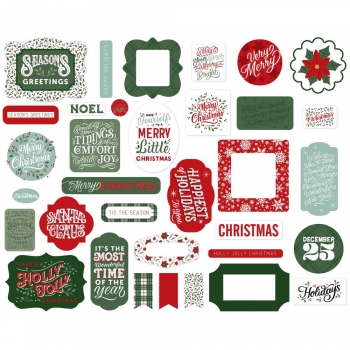 Echo Park Traveler`s Notebook Ephemera - Christmas Salutations