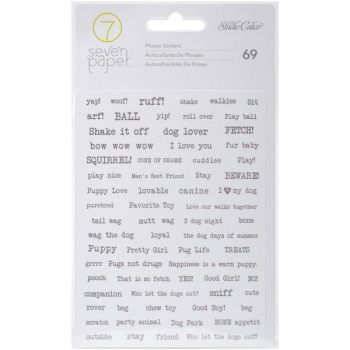 Seven Paper - Phrase Stickers - Hund 69 Stck.