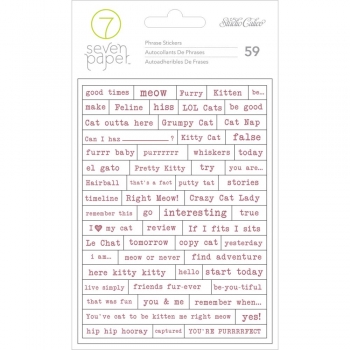 Seven Paper - Phrase Stickers - Katze 59 Stck.