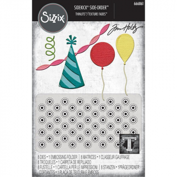 Sizzix Sidekick Side-Order Thinlits/ Texture Fades - Celebrate