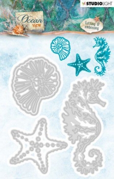 Studio Light Cutting & Embossing - Ocean view - Seepferdchen/Stern/Muschel