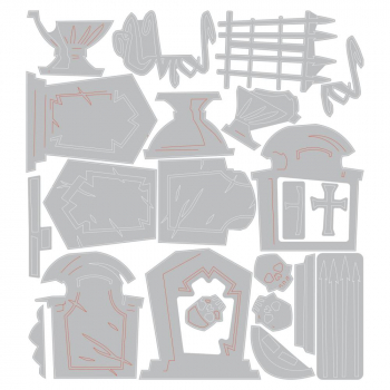 Sizzix Tim Holtz Thinlits - Graveyard Colorize