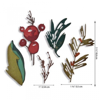 Sizzix Tim Holtz Thinlits - Holiday Brushstroke