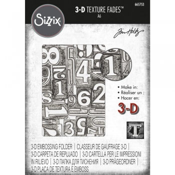 Sizzix Tim Holtz - 3-D Texture Fades - Numbered