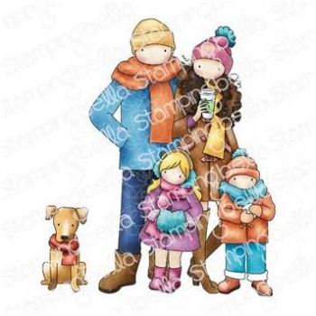 Stampingbella - Uptown Winter Family & Dog