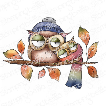 Stamping Bella - Snuggle Owlies on a Branch