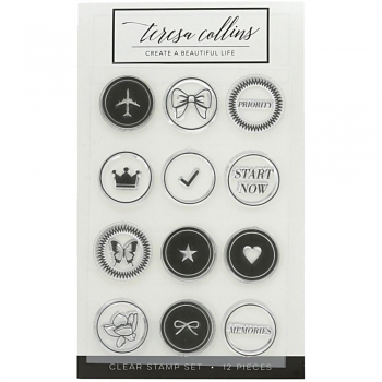 Teresa Collins Clear Stamp Set - Bow