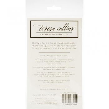 Teresa Collins Clear Stamp Set - Planner Girl