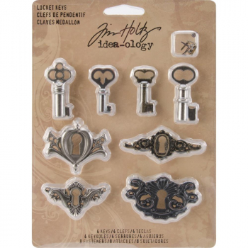 Tim Holtz - Locket Keys- Schloß und Schlüssel