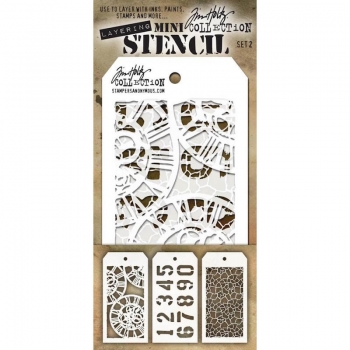 Tim Holtz Mini Layering Stencil Collection - Set 2