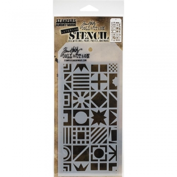 Tim Holtz Layering Stencil - Patchwork Cube