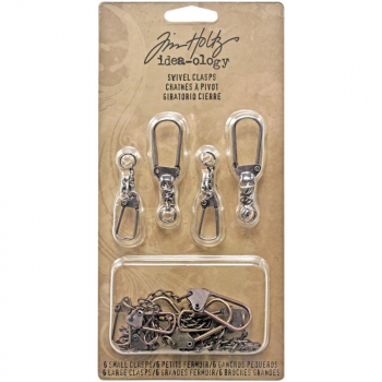Tim Holtz - 6 Swivel Clasps/ Kette + Verschluß