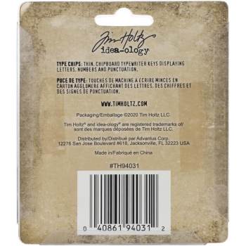 Tim Holtz - Type Chips - Gold