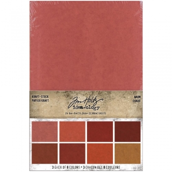Tim Holtz Idea-Ology Kraft-Stock Pad 6"X9" - Warm