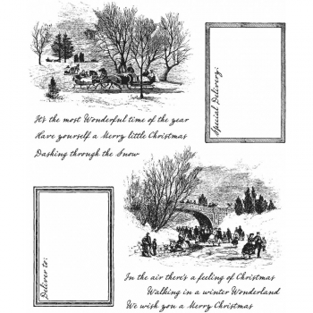 Tim Holtz Stempelset - Scenic Holiday