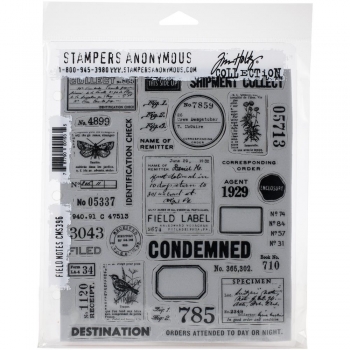 Tim Holtz Stempelset - Field Notes