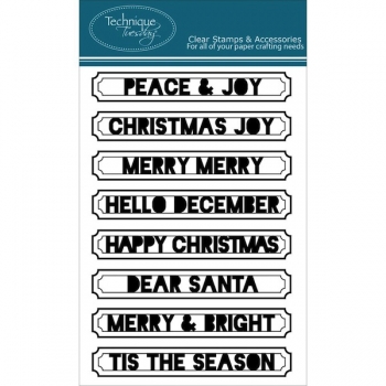 Technique Tuesday Clearstamps - Peace & Joy by Ali Edwards