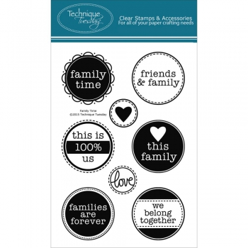 Technique Tuesday Clearstamps - Family Time