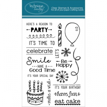 Technique Tuesday Clearstamps - A Reason to Party