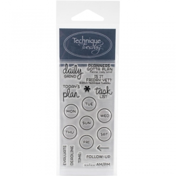 Technique Tuesday Clearstamps - Planner Daily Grid