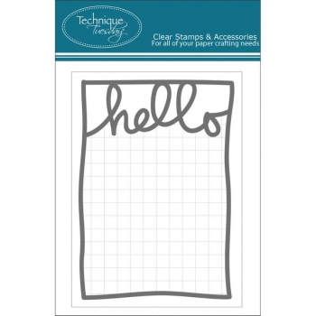 Technique Tuesday Story Cards - Hello - Grau