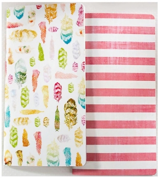 Color Crush - Notepad Set -Standard Size -Feather & Stripe