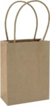 Papiertüte mit Basthenkel 13,3 x 21,5 x8,2 cm