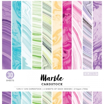 Colorbök Cardstock Pad - Marble - 12 x 12