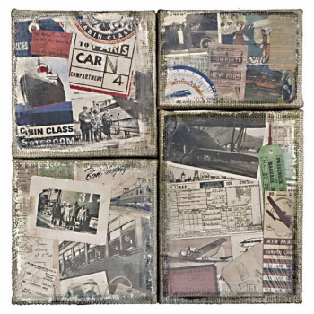 Tim Holtz - Burlap Panel - Destinations