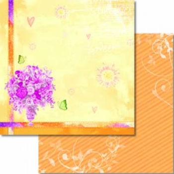 Ursus-Glitter Papier 12"x12" Frühling-Motiv 07