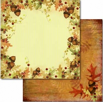 Ursus-Glitter Papier 12"x12" Herbst-Motiv 51