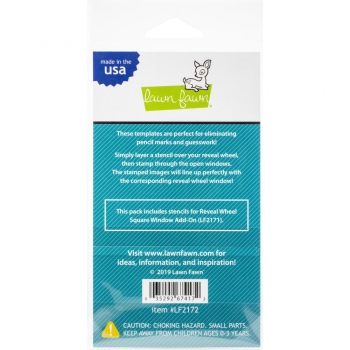 Lawn Fawn Lawn Clipping Stencil - Reveal Wheel Templates: Square