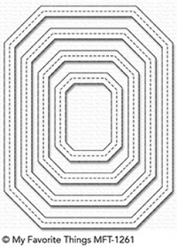 Die-namics - Single Stitch Line Tag-Corner Rectangle Frames *limitiert*